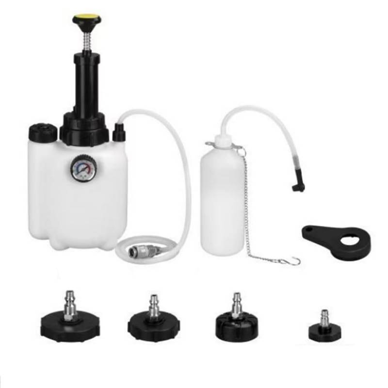 Hxhsgmeh 3L Auto-Bremsflüssigkeitsflasche Vakuumpumpe Druckentlüfterwechsel Vakuumpumpe Handbuch Auto-Bremsenentlüfter-Kit mit 1L Ölflasche Flüssigkeit von Hxhsgmeh