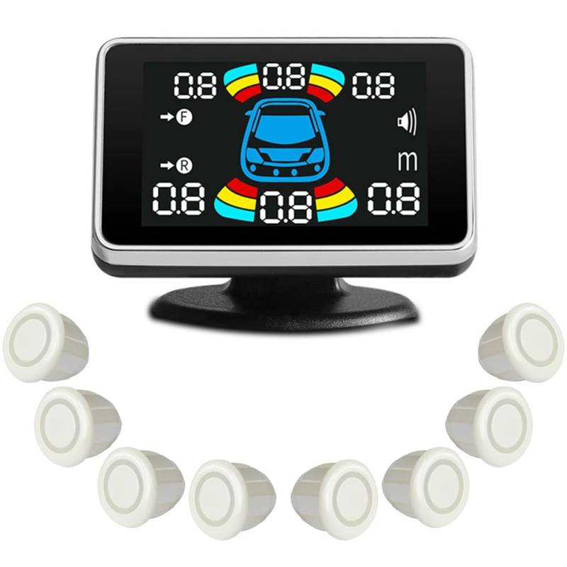 Hxhsgmeh 8 Parksensor Parktronic Auto Kfz Rückfahr-Radar Elektronik Rückwärts-Auto-Detektor-Unterstützung-Kit Summer B von Hxhsgmeh