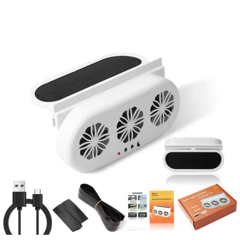 Hxhsgmeh Auto-Auspufflüfter Luft Solarbetriebener Auto-Innenraum-Sommerkühlventilator Autoventilator Energieeinsparung von Hxhsgmeh