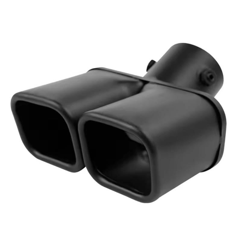 Hxhsgmeh Doppel-Abgasendrohr-Auspuffblende Auto Auspuff Doppelrohr Auspuff Edelstahl Schwarz Auspuffblenden von Hxhsgmeh