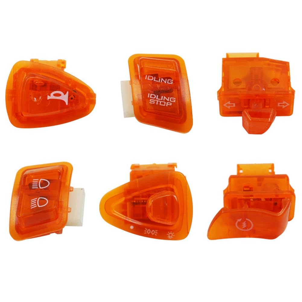 Hxhsgmeh Moped Roller Schalter Taste für GY6 50cc 125cc 150cc ATV Moped Roller Motorrad Hupe Dimmer Lenkerschalter Orange Hxhsgmeh Moped Roller Schalter Taste für GY6 50cc 125cc 150cc ATV Moped Roller Motorrad Hupe Dimmer Lenkerschalter Orange von Hxhsgmeh