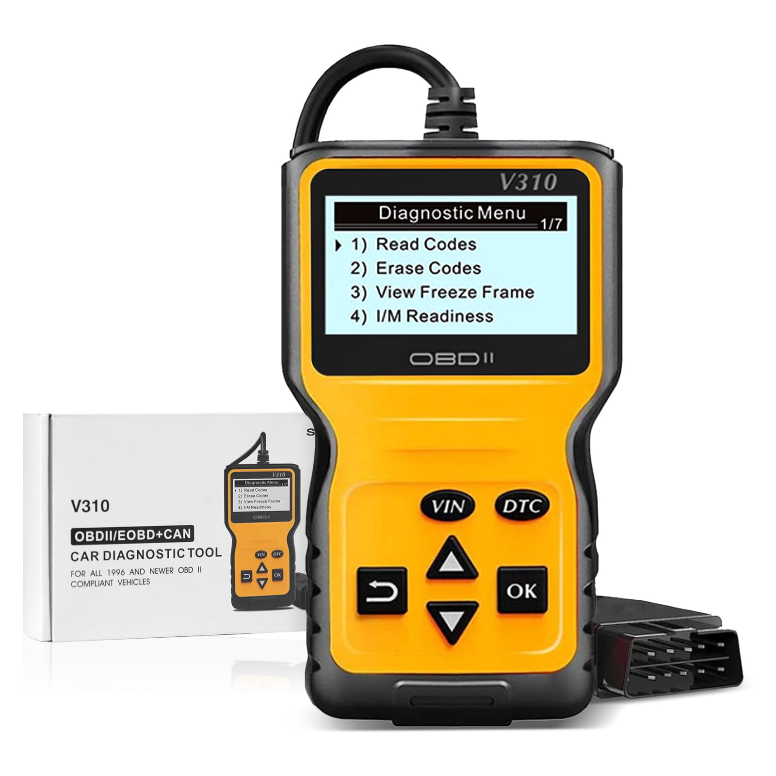 HyAdierTech OBD2 Diagnosewerkzeug, Diagnosegerät Auto für Alle OBD2 Protokoll Autos, V310 OBD2 Diagnosegerät Scanner KFZ-Fehlercode-Lesegerät mit OBDII Funktionen Universal Auto Fehlerauslesegerät von HyAdierTech