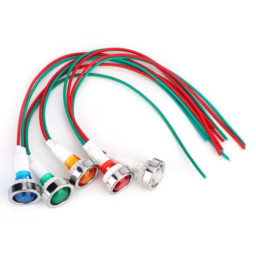 15pcs DC12V 10mm LED Kontrollleuchte Power Kontrollleuchte Elektrische Kontrollleuchten mit Kabel von Hyuduo