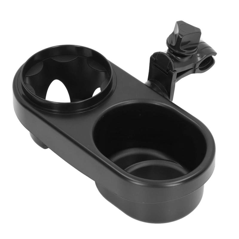 Schwarz Kinderwagen-Getränkehalter, Multifunktions-Doppel-Universal-Kinderwagen-Wasserflaschenhalter, Universal-Kinderwagen-Snack-Tablett-Befestigung für Wasserflaschen-Handys 15*10*9 von Hyuduo