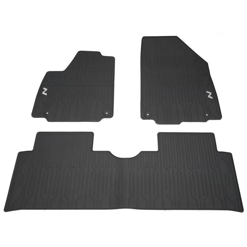 Hyundai NI131ADE00 Gummi Fußmatten Allwetterfußmatten 3X Gummimatten, schwarz, mit N-Logo von Hyundai