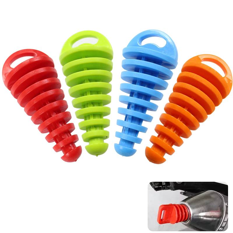 4 Stück Motorrad Schalldämpfer Schwanz Rohr Motorrad Auspuffstopfen Wasserdichter Gummi Stopfen Universal Motocross Endrohr LuftentlüFter StöPsel Auspuff für Motorrad,15mm-38mm Rot, Orange, Blau, Grün von Hyxodjy