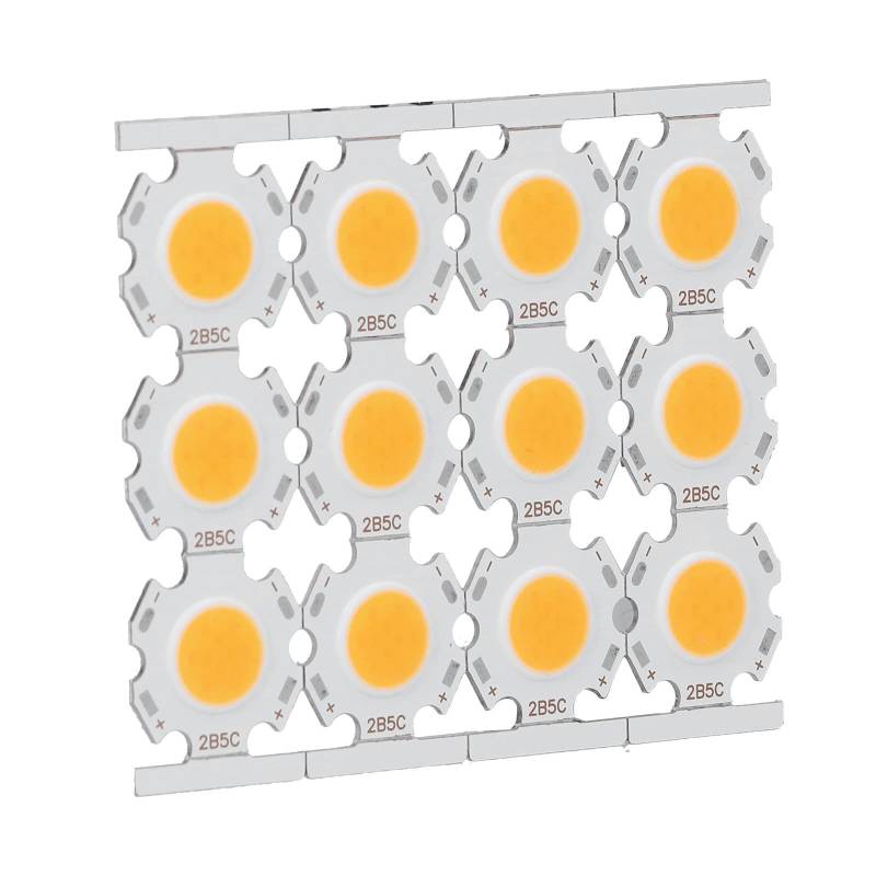 Hztyyier 5W COB LED-Chip Runde LED-Chips Aluminium Material Weitstrahlungsbereich für DIY-Lampen (Warmes Licht) von Hztyyier