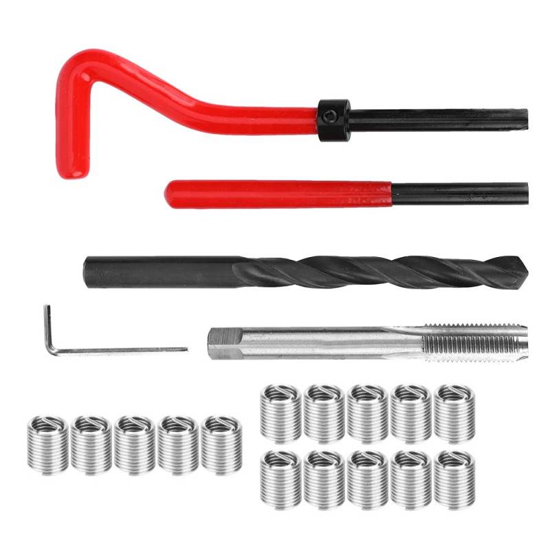 Hztyyier Gewindeeinsatz Kit Hochfestige M9x1.25 Gewindehülse Zum Reparieren Beschädigter Gewindelöcher mit und Resistentem Material von Hztyyier