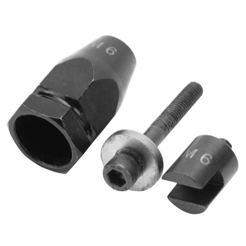 Hztyyier Langlebige Pneumatische Pull -Setzerluftnieten Nussnotte Notenkopf für Pneumatische Nieten - Bequemer Ersatz M5 M6 M8 M10 Größen Sechskant Gerade Shank 1 Set (Sechseckiger Klemmgriff M6) von Hztyyier