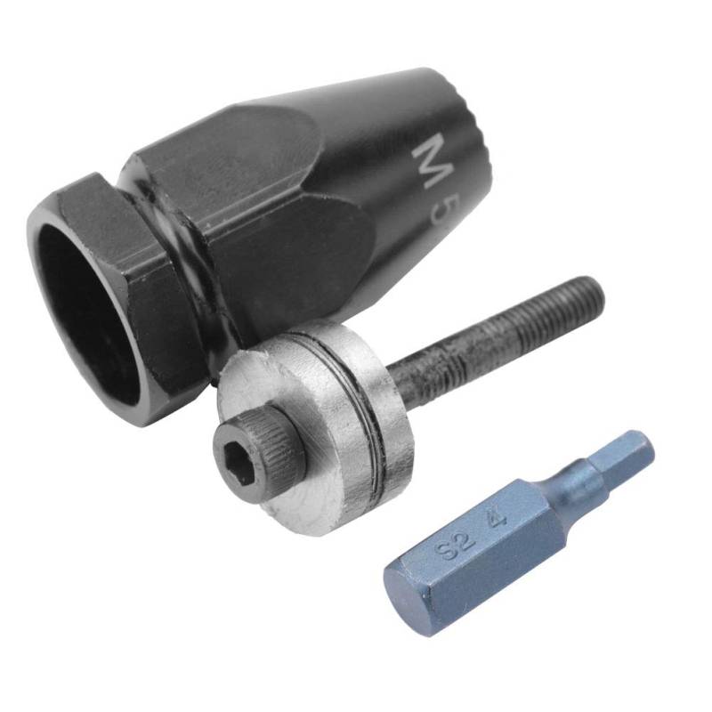 Hztyyier Langlebige Pneumatische Pull -Setzerluftnieten Nussnotte Notenkopf für Pneumatische Nieten - Bequemer Ersatz M5 M6 M8 M10 Größen Sechskant Gerade Shank 1 Set (Sechseckiger gerade Griff M5) von Hztyyier