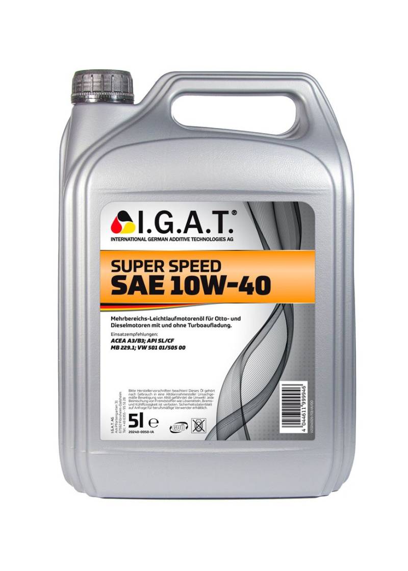 IGAT Motoröl HIGHTEC Super Leichtlauf SAE 10W-40 HC-O 5 L (20240-0050-IA) von I.g.a.t.