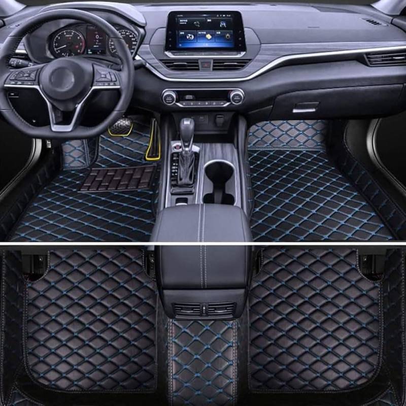Auto PU-Leder Fußmatten für Lexus GS200T 2016-2018, Custom Alles Inklusive Bodenmatten Anti-Rutsch Fußpolster Automatten Innenteile Zubehör,F/Blackblue von IACNAY
