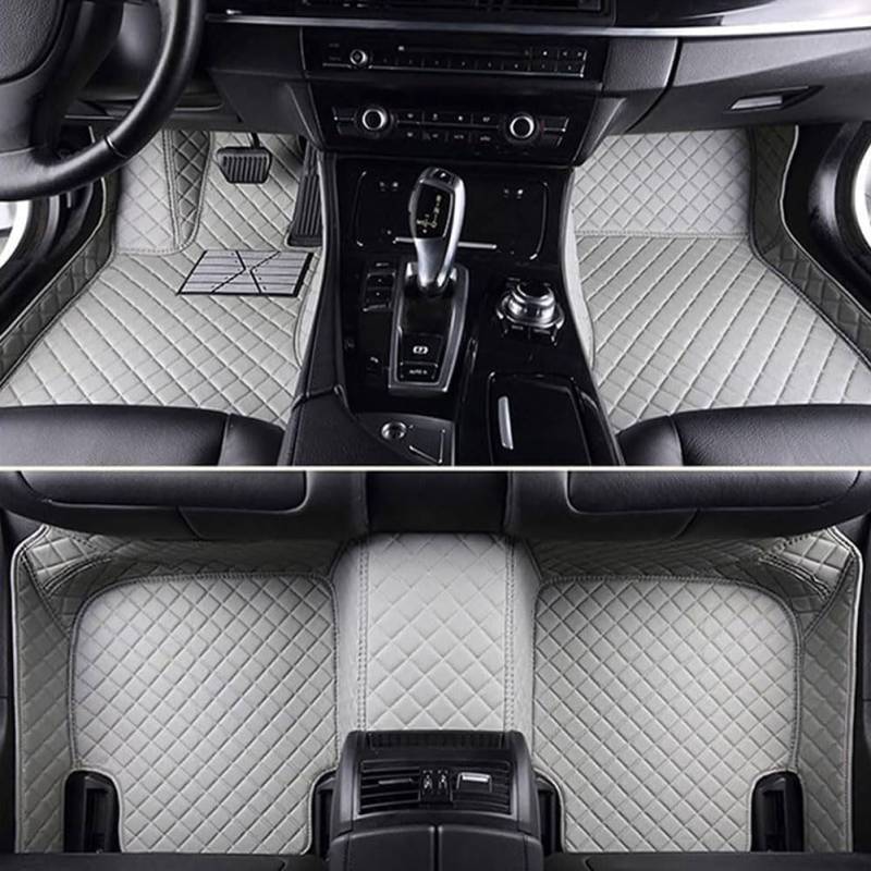 Auto PU-Leder Fußmatten für Nissan Fuga 2005-2008, Custom Alles Inklusive Bodenmatten Anti-Rutsch Fußpolster Automatten Innenteile Zubehör,G/Gray von IACNAY