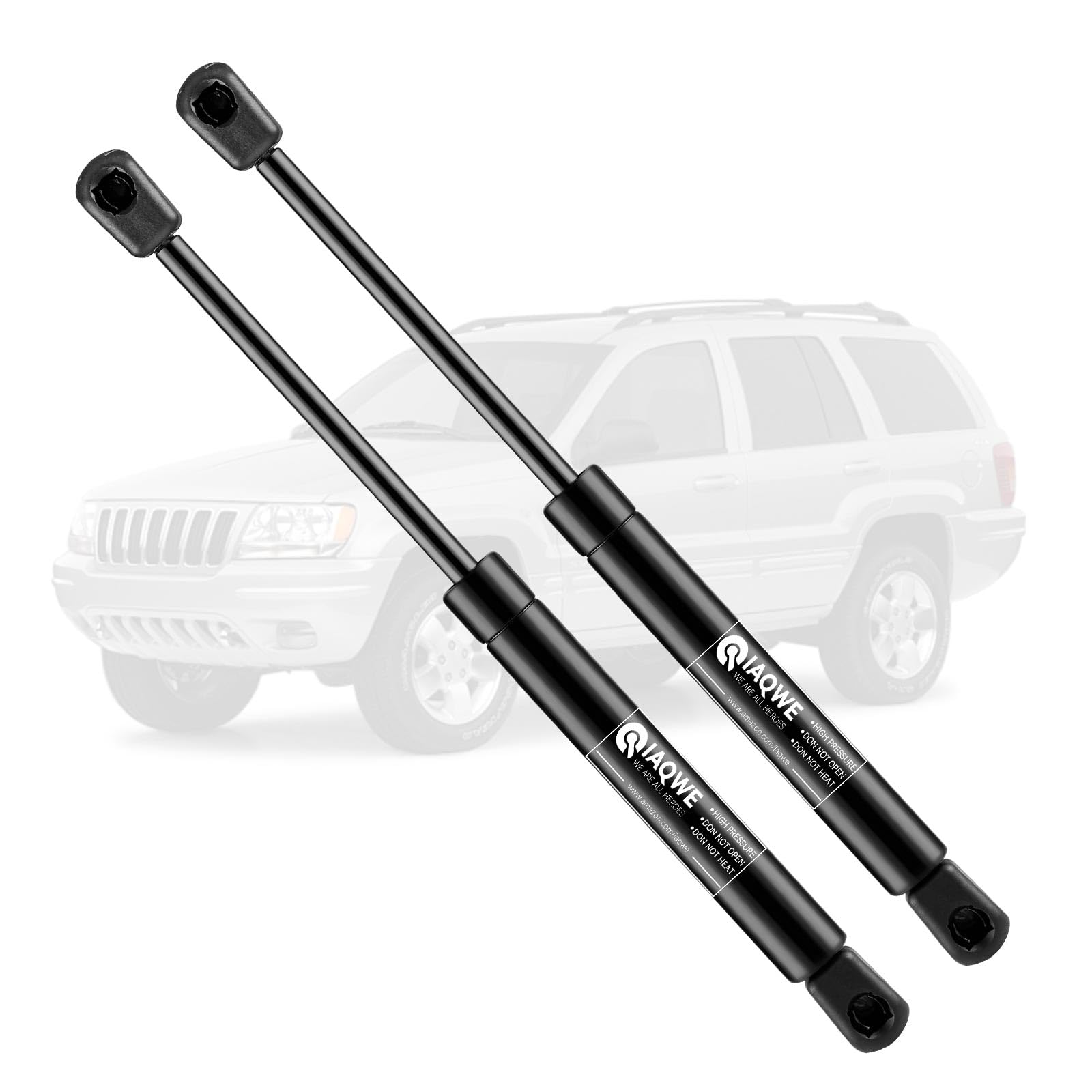 IAQWE 4048-W Fronthaube Lift Stützen Fit für Jeep Grand Cherokee 1999 2000 2001 2002 2003 2004, Halter Gas Shock Streben Auto Motorhaube Feder, OEM 95859, 2-teiliges Set IAQWE 4048-W Fronthaube Lift Stützen Fit für Jeep Grand Cherokee 1999 2000 2001 2002 2003 2004, Halter Gas Shock Streben Auto Motorhaube Feder, OEM 95859, 2-teiliges Set von IAQWE