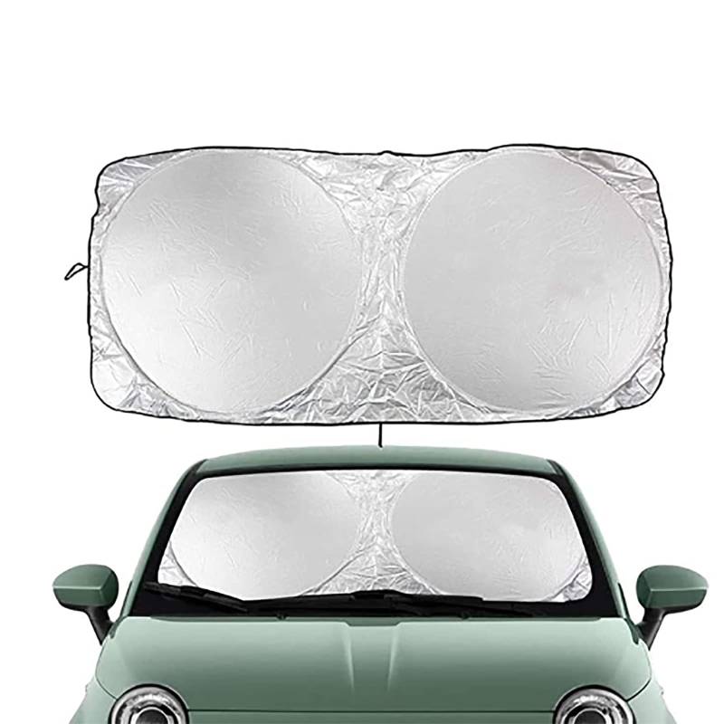 Sonnenschutz Auto Frontscheibe Für Hyundai Elantra Hatchback 2013-2017, Faltbarer Frontscheibenabdeckung Windschutzscheibe Sonnenblende UV Schutz mit Aufbewahrungstasche Autozubehör von IAZRENOV