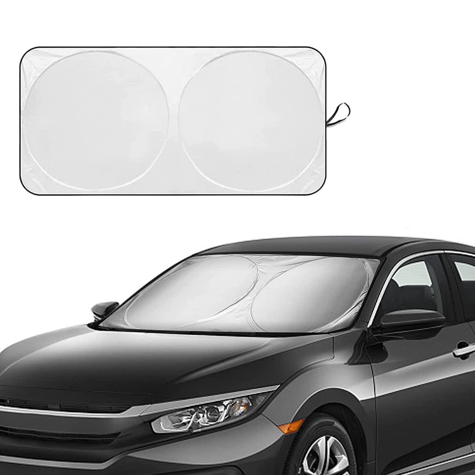 Sonnenschutz Auto Frontscheibe Für Kia Carnival MPV 2021-2025, Faltbarer Frontscheibenabdeckung Windschutzscheibe Sonnenblende UV Schutz mit Aufbewahrungstasche Autozubehör, C/160 * 86 Sonnenschutz Auto Frontscheibe Für Kia Carnival MPV 2021-2025, Faltbarer Frontscheibenabdeckung Windschutzscheibe Sonnenblende UV Schutz mit Aufbewahrungstasche Autozubehör, C/160 * 86 von IAZRENOV