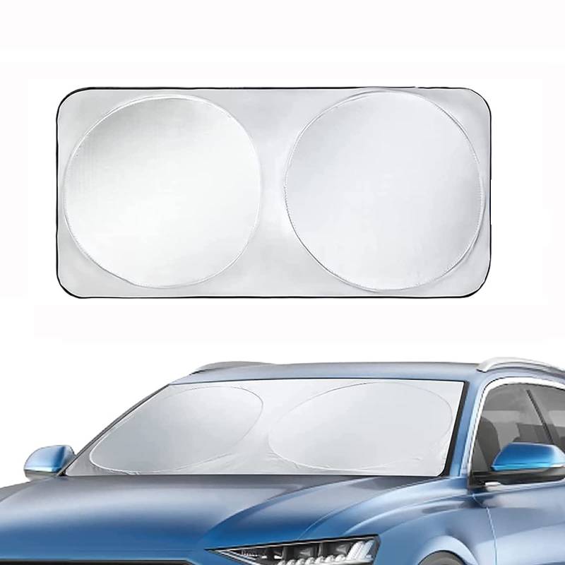 Sonnenschutz Auto Frontscheibe Für Land Rover Range Rover Sport 2014-2022, Faltbarer Frontscheibenabdeckung Windschutzscheibe Sonnenblende UV Schutz mit Aufbewahrungstasche Autozubehör von IAZRENOV