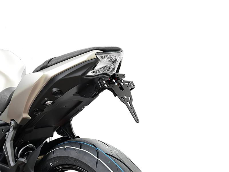 ZIEGER Pro Kennzeichenhalter Kennzeichenhträger Heckumbau kompatibel mit: Kawasaki Z650 / Ninja 650 von ZIEGER
