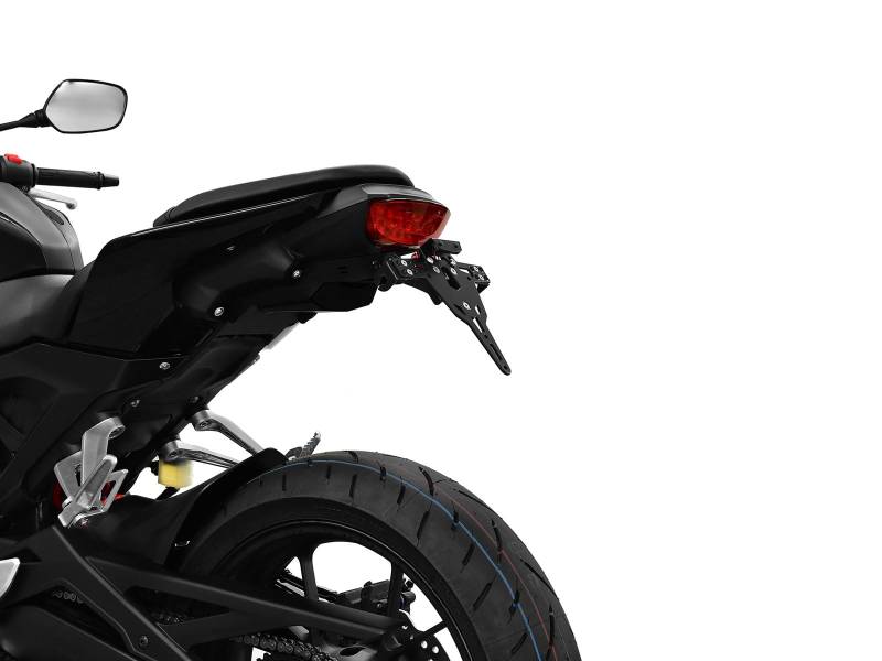 ZIEGER Pro 10004315 Kennzeichenhalter Kennzeichenträger Nummernschild Halter/Halteplatte (inkl. Kennzeichenbeleuchtung und Rückstrahler) Umbau Streetfighter von ZIEGER