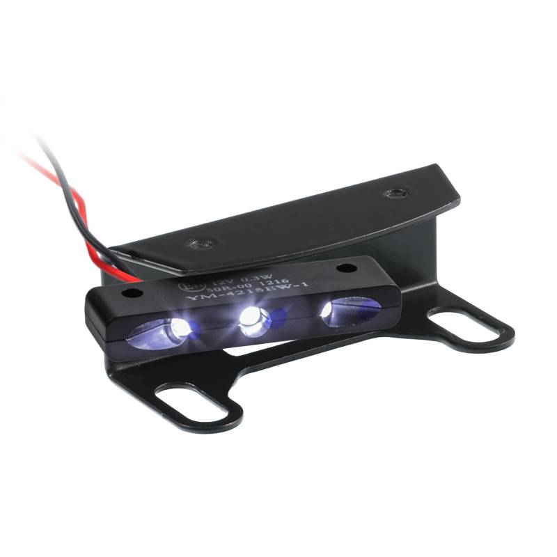 Universal LED Kennzeichenbeleuchtung für Motorräder Kennzeichenhalter Kennzeichenträger Nummernschild Halter Halteplatten schwarz von IBEX