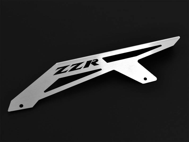 ZIEGER Motorrad Kettenschutz kompatibel mit: Kawaaki ZZR600 Logo silber von Homry