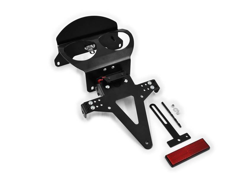 kompatibel mit: Suzuki GSR 600 BJ 2006-11 Kennzeichenhalter Kennzeichenträger Nummernschild Halter/Halteplatte (inkl. Kennzeichenbeleuchtung und Rückstrahler) von IBEX