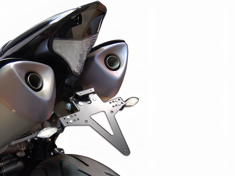 kompatibel mit: Yamaha YZF-R1 BJ 2009-14 Kennzeichenhalter Kennzeichenträger Nummernschild Halter/Halteplatte (inkl. Kennzeichenbeleuchtung und Rückstrahler) von Homry