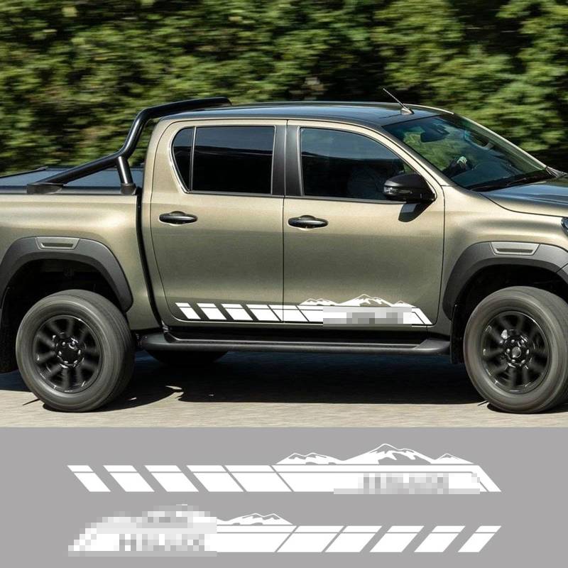 Autotür-Seitenstreifen zum Aufnehmen von Aufklebern, für Toyota Hilux Vigo Revo Truck Graphics Mountain Decor Covers von IBLUON