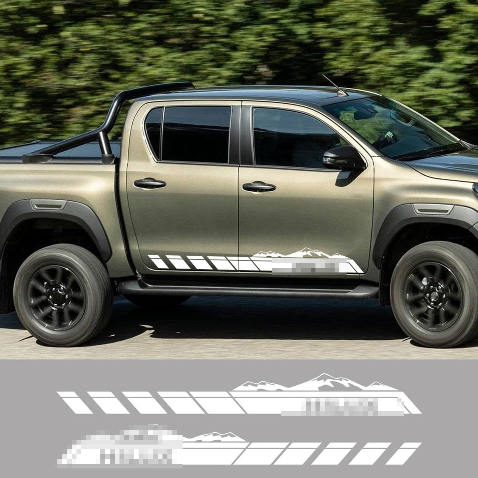 Autotür-Seitenstreifen zum Aufnehmen von Aufklebern, für Toyota Hilux Vigo Revo Truck Graphics Mountain Decor Covers Autotür-Seitenstreifen zum Aufnehmen von Aufklebern, für Toyota Hilux Vigo Revo Truck Graphics Mountain Decor Covers von IBLUON