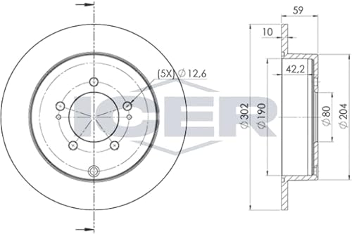 Bremsscheibe Scheibenbremse 2x für 160629280 1609248180 1611500480 PEUGEOT 4007 VU VV 2007-2012 Bremsscheibe Scheibenbremse 2x für 160629280 1609248180 1611500480 PEUGEOT 4007 VU VV 2007-2012 von ICER