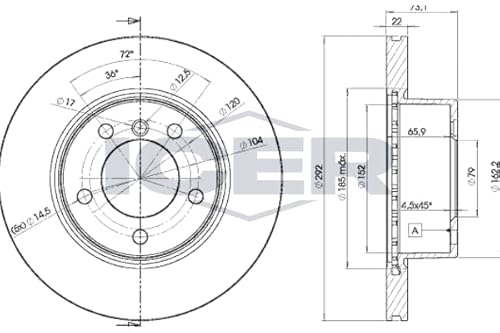 Bremsscheibe Scheibenbremse 2x für 34116764641 34116854997 BMW E81 E87 2004-2012 Bremsscheibe Scheibenbremse 2x für 34116764641 34116854997 BMW E81 E87 2004-2012 von ICER