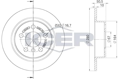 Bremsscheibe Scheibenbremse 2x für 34216799367 BMW F40 2019-> Bremsscheibe Scheibenbremse 2x für 34216799367 BMW F40 2019-> von ICER
