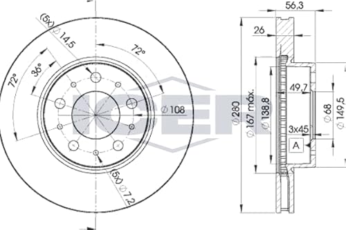 Bremsscheibe Scheibenbremse 2x für 3516567 35165679 6848902 VOLVO 740 744 1990-1992 Bremsscheibe Scheibenbremse 2x für 3516567 35165679 6848902 VOLVO 740 744 1990-1992 von ICER
