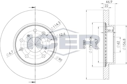 Bremsscheibe Scheibenbremse 2x für 55311-79J01 55311-79J02 55311-80J02 FIAT SEDICI 189 2006-2014 Bremsscheibe Scheibenbremse 2x für 55311-79J01 55311-79J02 55311-80J02 FIAT SEDICI 189 2006-2014 von ICER