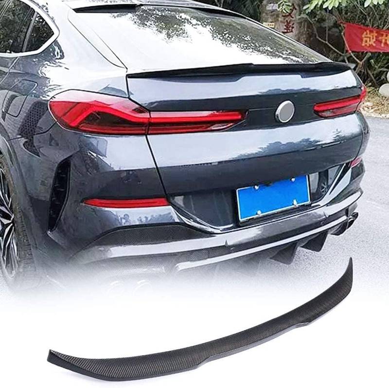 Carbon Auto Heckspoiler FüR BMW X6 Serie G06 2020-2021, Spoilerlippe FüR Auto Tuning Auto HeckstoßStange Lip Diffusor Styling Modification ZubehöR von ICOMPY