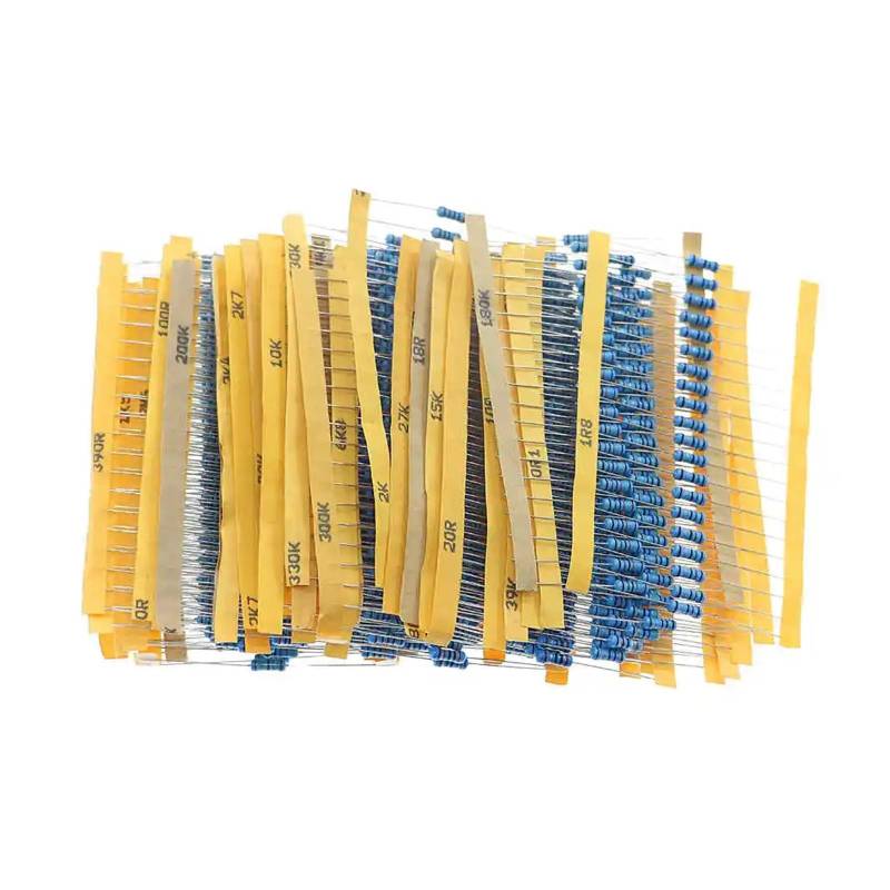 1000Pcs 50Value 1% 0.1 ohm~4.7M ohm 1/2W 0.5W Metal Film Resistor Assorted Kit set package ICXLPMC von ICXLPMC
