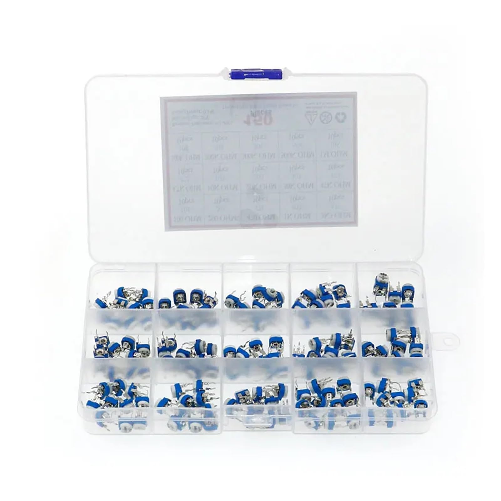150pcs 15 Values 10 Each Trimming Potentiometer RM-065 Adjustment 100ohm-1M RM065 Variable Resistors Assorted Kit ICXLPMC von ICXLPMC