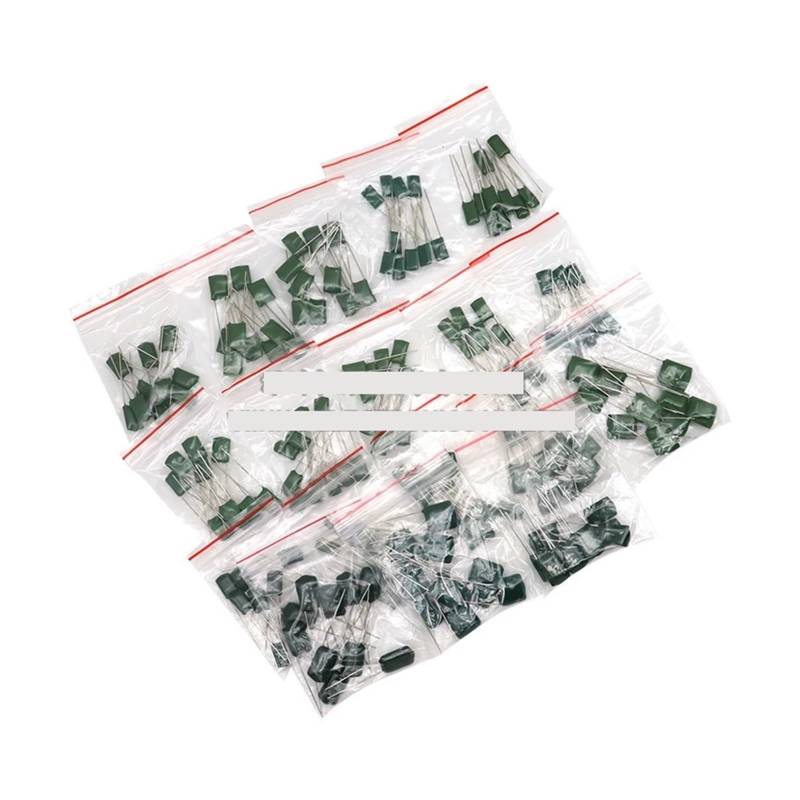 180pcs=18value*10pcs Polyester film capacitor Assorted Kit contains 2A104J 2A332J 2A472J 2A103J 2A333J 2A473J 2A563J 2A223J ICXLPMC von ICXLPMC