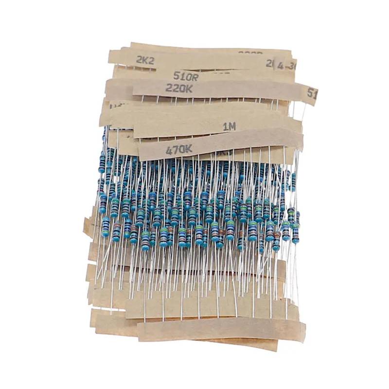 300Pcs/lot 10-1M Ohm 1/4w Resistance 1% Metal Film Resistor Resistance Assortment Kit Set 30 Kinds Each 10pcs ICXLPMC von ICXLPMC