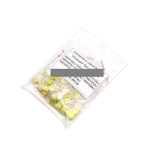 50pcs 100V Correction Capacitor Kit 10ValuesX5pcs Film Set 102J 152J 332J 472J 103J 333J 473J 104J 224J 474J ICXLPMC von ICXLPMC