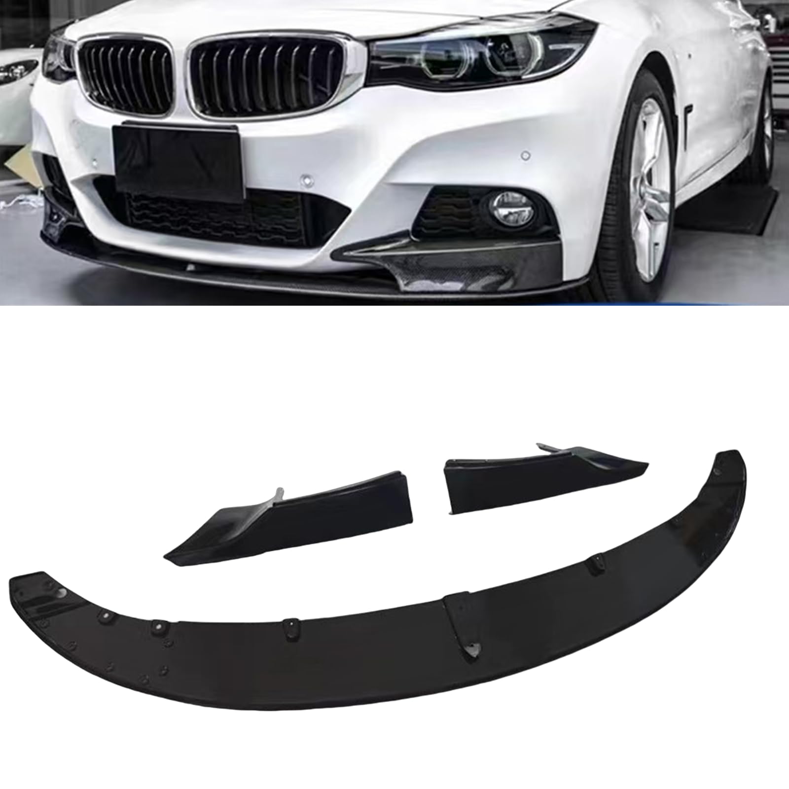Auto Frontspoiler Lippe Splitter Für BMW 3er GT F34 2014-2019 Glänzend Schwarz Auto Frontspoiler Lippe Splitter Für BMW 3er GT F34 2014-2019 Glänzend Schwarz von IDENUONA