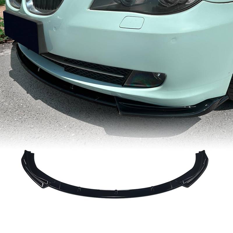 Auto Frontstoßstange Spoiler Lippe Splitter für BMW 5er E60 E61 2008-2010 Schwarz von IDENUONA