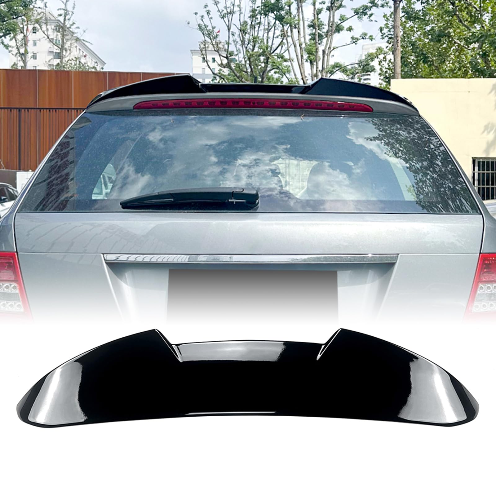 Auto Heckspoiler Lippe Dachflügel für Benz C-Klasse S204 Wagon 2008-2014 Schwarz Auto Heckspoiler Lippe Dachflügel für Benz C-Klasse S204 Wagon 2008-2014 Schwarz von IDENUONA