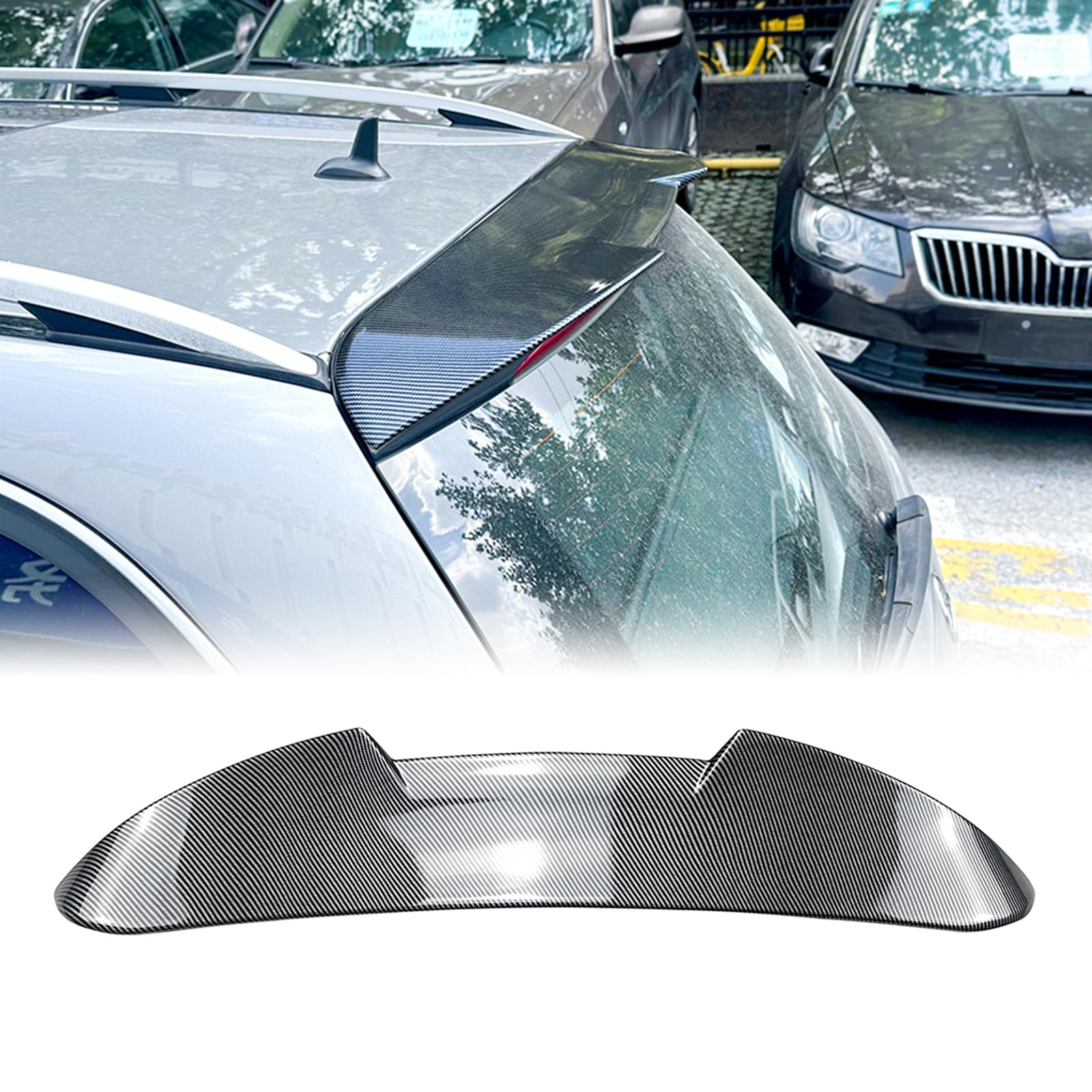 Auto Heckspoiler Lippe Dachflügel für Benz C-Klasse S204 Wagon 2008-2014 Schwarz von IDENUONA