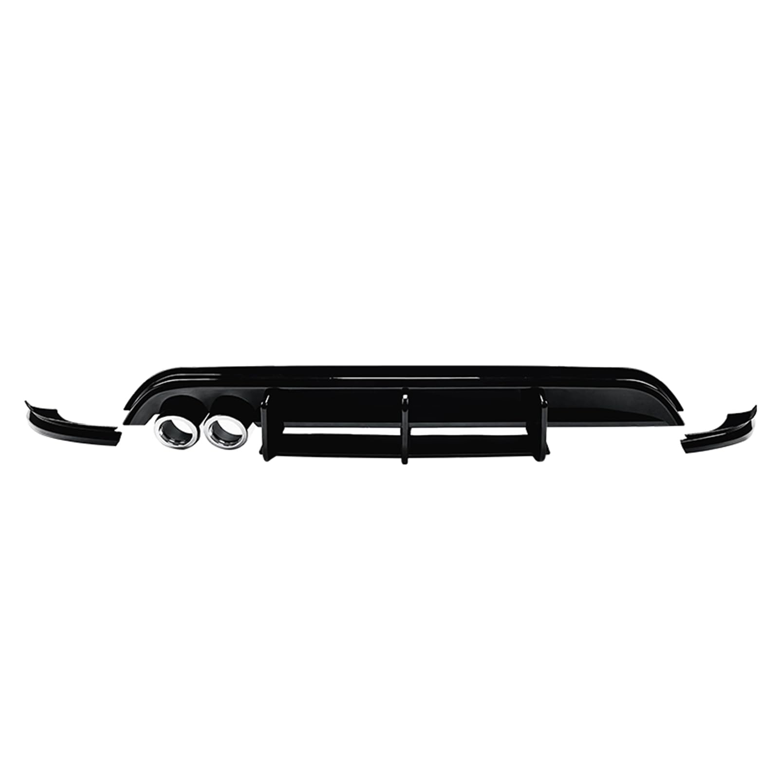 Auto Heckstoßstange Diffusor Lippe Für Volkwagen Polo MK5 6R 2009-2014 Glanz Schwarz von IDENUONA