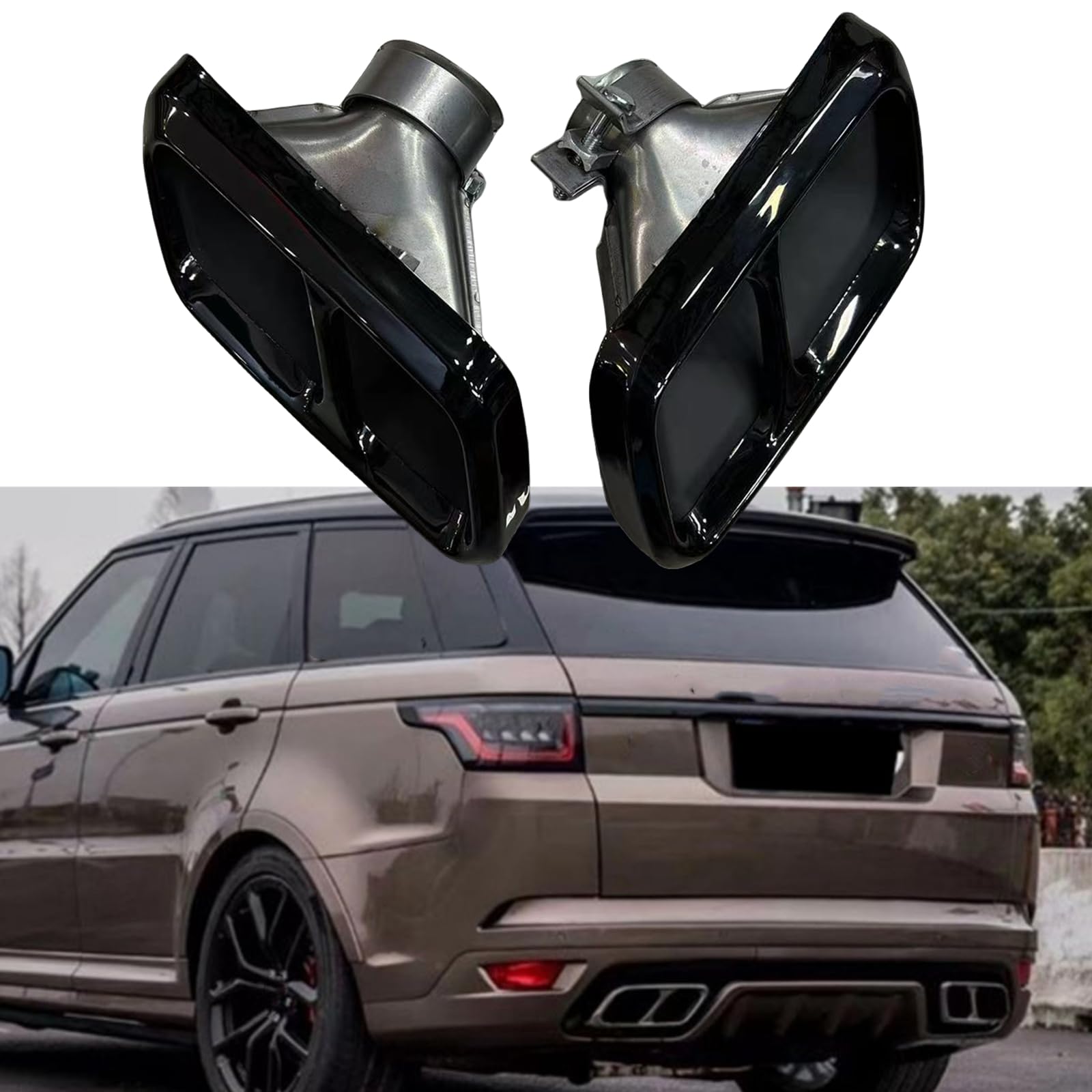 Endrohre Auspuff Auspuffblende Für Land Rover Range Rover Sport SVR 2014-2021 Endrohre Auspuff Auspuffblende Für Land Rover Range Rover Sport SVR 2014-2021 von IDENUONA