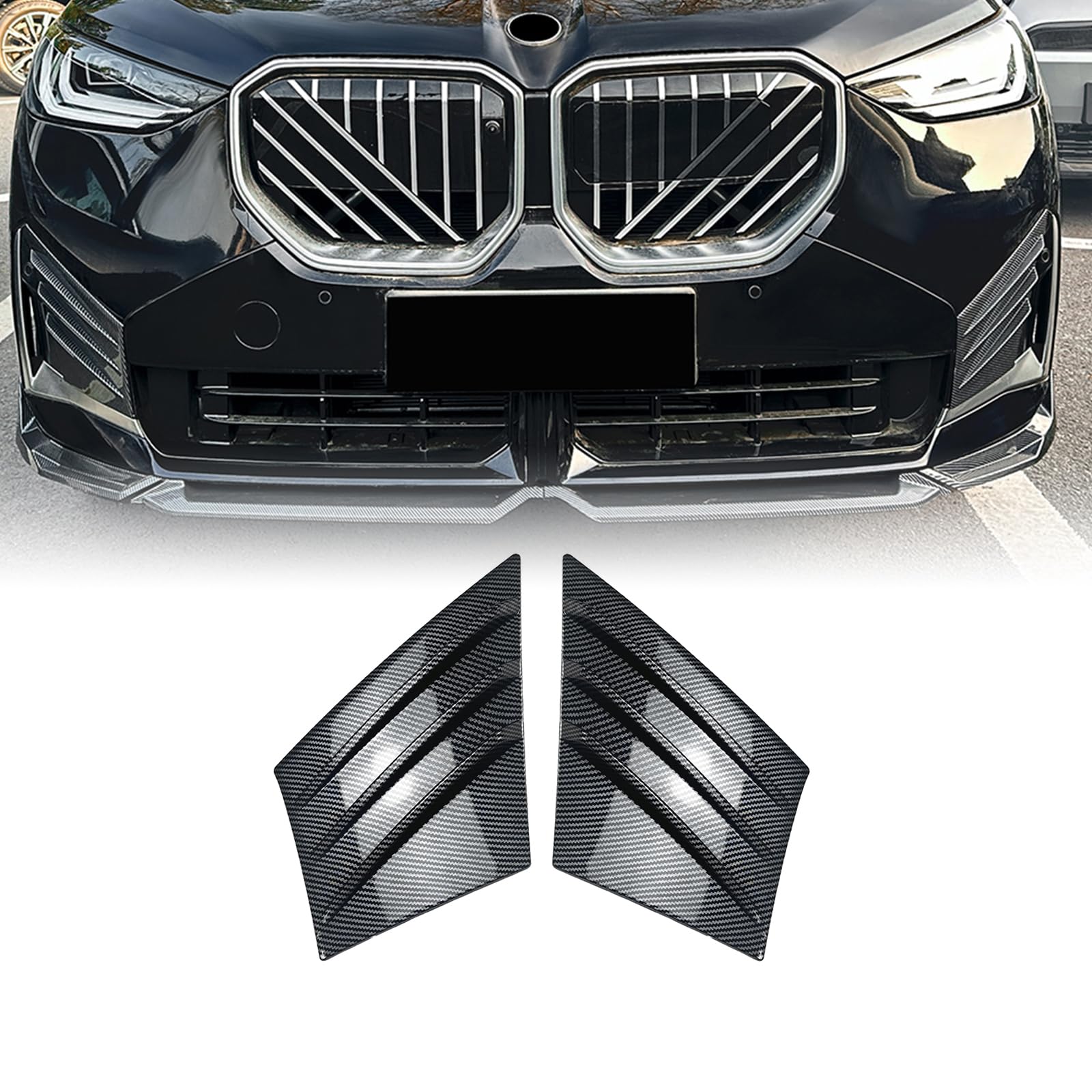 Frontseitenlüftungsleiste für BMW X3 G45 M Sport 2025 schwarz von IDENUONA