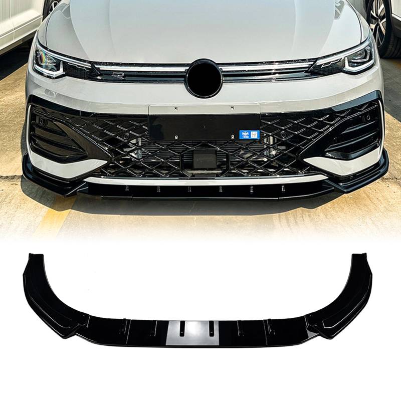 Frontspoilerlippe Spoilerlippe Splitter für VW Golf 8.5 Rline GTI 2024-2025 Schwarz von IDENUONA