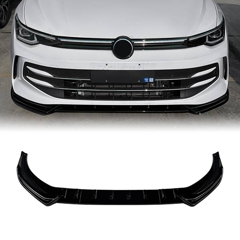 Frontstoßstange Spoiler Lippe Splitter Kit für VW Golf 8.5 Base 2024-2025 Schwarz von IDENUONA