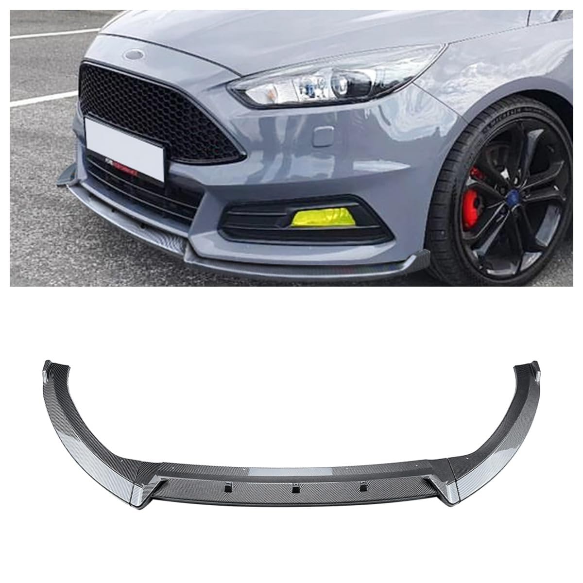 Frontstoßstange Spoiler Splitter Lippe für Ford Focus ST MK3.5 2015-2018 2016 Schwarz Frontstoßstange Spoiler Splitter Lippe für Ford Focus ST MK3.5 2015-2018 2016 Schwarz von IDENUONA